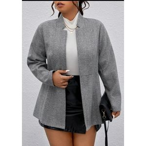 Plus Size 3XL Chevron Overcoat